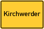 Place name sign Kirchwerder