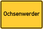 Place name sign Ochsenwerder