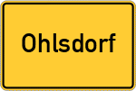 Place name sign Ohlsdorf