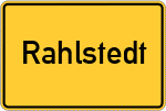Place name sign Rahlstedt
