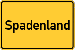 Place name sign Spadenland