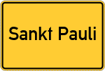 Place name sign Sankt Pauli