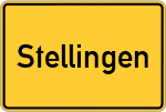 Place name sign Stellingen