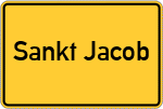 Place name sign Sankt Jacob