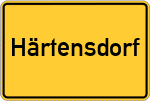 Place name sign Härtensdorf