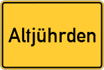Place name sign Altjührden