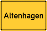 Place name sign Altenhagen, Kreis Grafschaft Schaumburg