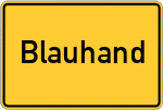Place name sign Blauhand