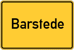 Place name sign Barstede