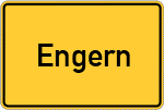 Place name sign Engern, Kreis Grafschaft Schaumburg