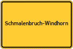 Place name sign Schmalenbruch-Windhorn