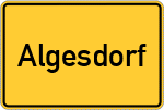 Place name sign Algesdorf