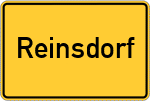 Place name sign Reinsdorf, Kreis Grafschaft Schaumburg