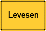 Place name sign Levesen, Kreis Schaumb-Lippe