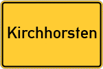 Place name sign Kirchhorsten