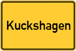 Place name sign Kuckshagen