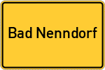 Place name sign Bad Nenndorf