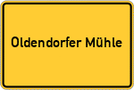 Place name sign Oldendorfer Mühle