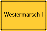 Place name sign Westermarsch I