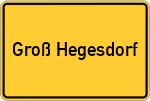 Place name sign Groß Hegesdorf