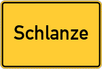 Place name sign Schlanze