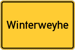 Place name sign Winterweyhe