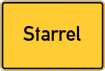 Place name sign Starrel
