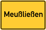 Place name sign Meußließen