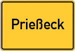 Place name sign Prießeck