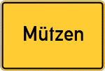 Place name sign Mützen