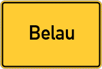 Place name sign Belau, Dumme