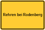 Place name sign Rehren bei Rodenberg, Deister