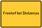 Place name sign Frestorf bei Stolzenau, Weser