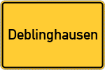 Place name sign Deblinghausen