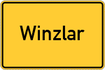 Place name sign Winzlar