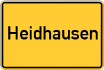 Place name sign Heidhausen