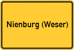 Place name sign Nienburg (Weser)