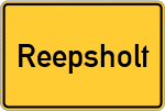 Place name sign Reepsholt