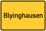 Place name sign Blyinghausen