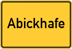 Place name sign Abickhafe