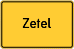 Place name sign Zetel