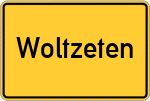 Place name sign Woltzeten