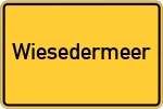 Place name sign Wiesedermeer