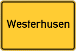 Place name sign Westerhusen