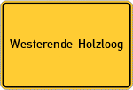 Place name sign Westerende-Holzloog