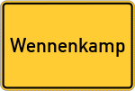 Place name sign Wennenkamp