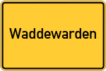 Place name sign Waddewarden