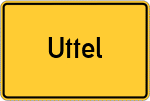 Place name sign Uttel