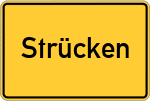 Place name sign Strücken