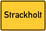 Place name sign Strackholt